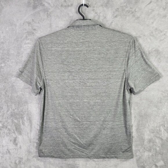 Mens G.H. Bass & Co. Heather Gray Polo Shirt Short Sleeve Polyester Stretch L - Picture 5 of 8